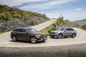 Mercedes-Benz GLC 250d 4MATIC, CITRINBRAUN MAGNO, Offroad Line Exterieur und  Mercedes-Benz GLC 350e 4MATIC, EDITION 1, SELENITGRAU, AMG Line Exterieur