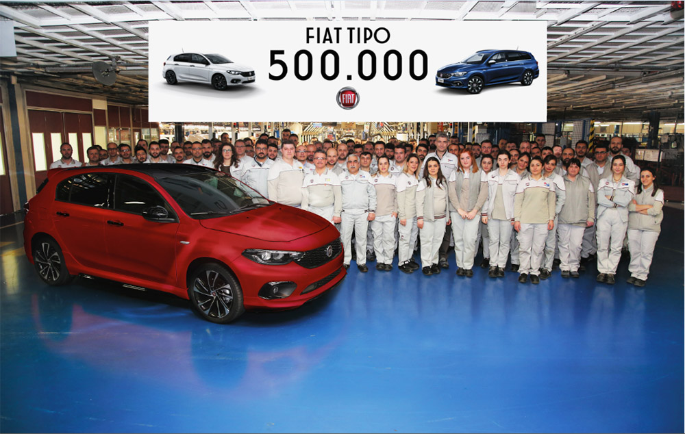 Fiat Tipo atinge pragul de 500.000 de unități produse