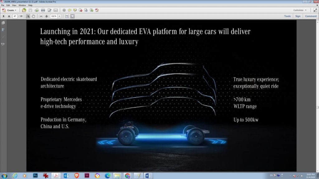 platforma electrica Mercedes EVA